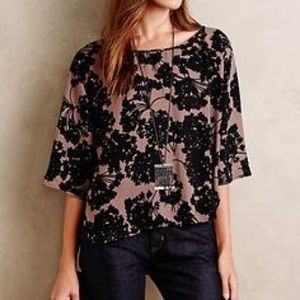 Anthropologie Paper Crown raindrop top Small